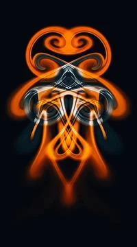 Computer generated artificial fluid-art texture Stock Illustration