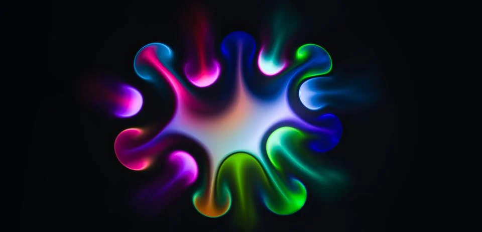 Computer generated artificial rainbow fluid texture Stock Illustration