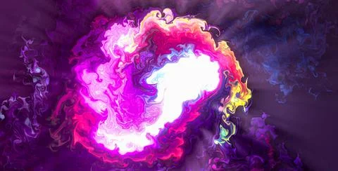 Computer generated artificial rainbow fluid texture Stock Illustration