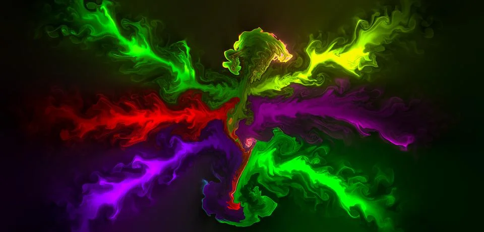 Computer generated artificial rainbow fluid texture Stock Illustration