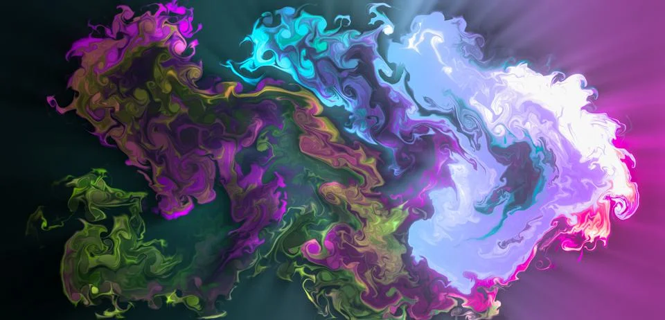 Computer generated artificial rainbow fluid texture Illustrazione stock