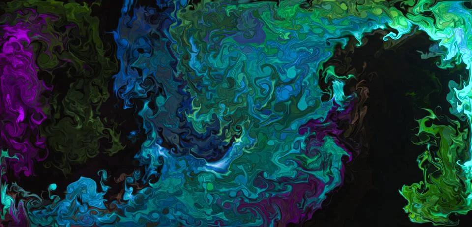 Computer generated artificial rainbow fluid texture イラスト素材