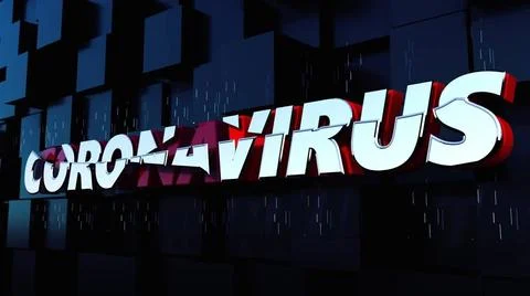 Computer generated background with banner Coronavirus. 3d rendering of vol... 스톡 사진