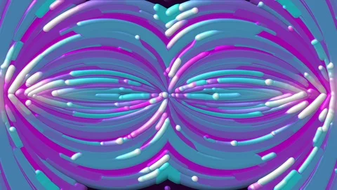 Computer generated background of colored stripes of plastic fluid in the form of Stock Footage 114913522