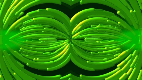 Computer generated background of colored stripes of plastic fluid in the form of Stock Footage 114917276