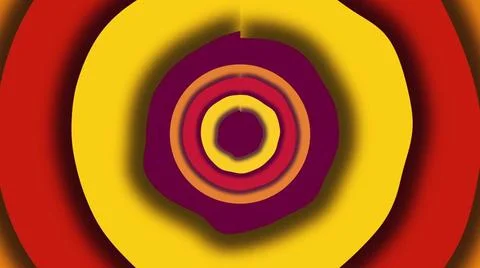 Computer generated a background from colored wavy circles. 3D rendering of... Stock Photos