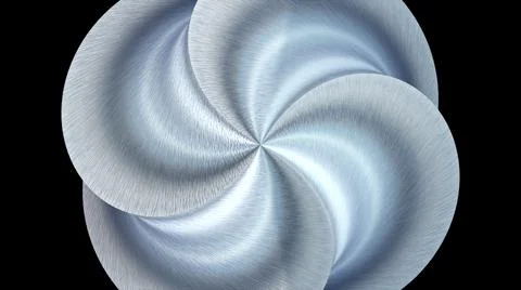 Computer generated background with fractal steel spiral. 3D rendering metal Illustrazione stock