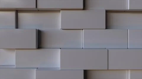 Computer generated background transformation of large rectangles into small. 3d 스톡 일러스트