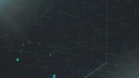 Computer generated background. the word data is formed. seamless loop. Stockbeeldmateriaal 81005732