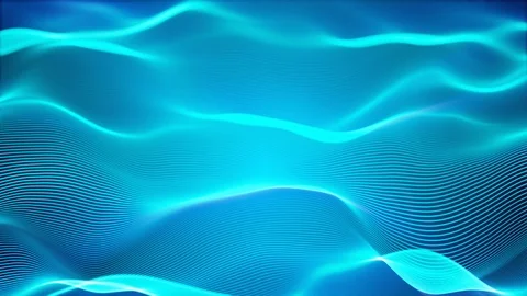Computer generated a big data wave of particles. Glowing striped effect. 3D Stock Footage 121825352