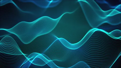 Computer generated a big data wave of particles. Color striped effect. 3D Stock Footage 146232262