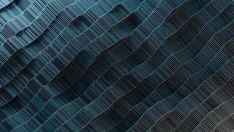 Computer generated blue and black geometric pattern with intricate details Stock Footage 277102177