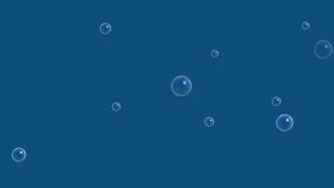 Computer Generated Bubbles on a Solid Blue Background Stock-Footage 78531237