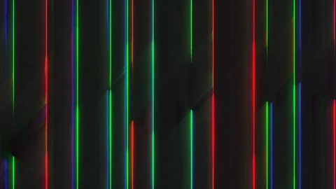Computer generated chromatic aberration bands. Pixel multi-colored noise. 3d Stock Footage 127602648