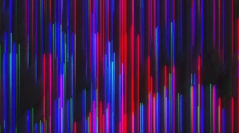 Computer generated chromatic aberration bands. Pixel multi-colored noise. 3d Stock Illustration