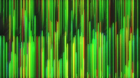 Computer generated chromatic aberration bands. Pixel multi-colored noise. 3d Stock Illustration