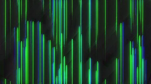 Computer generated chromatic aberration bands. Pixel multi-colored noise. 3d Illustrazione stock