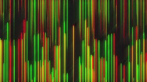 Computer generated chromatic aberration bands. Pixel multi-colored noise. 3d Illustrazione stock