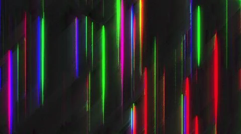 Computer generated chromatic aberration bands. Pixel multi-colored noise. 3d Illustrazione stock