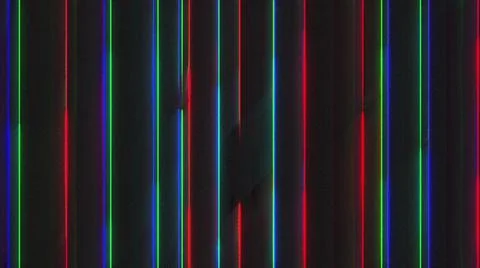 Computer generated chromatic aberration bands. Pixel multi-colored noise. 3d Stock Illustration