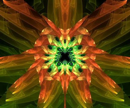 Computer generated colorful fractal artwork Illustrazione stock