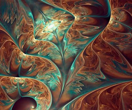 Computer generated colorful fractal artwork Stock Illustration