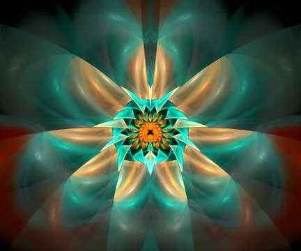 Computer generated colorful fractal artwork Illustrazione stock