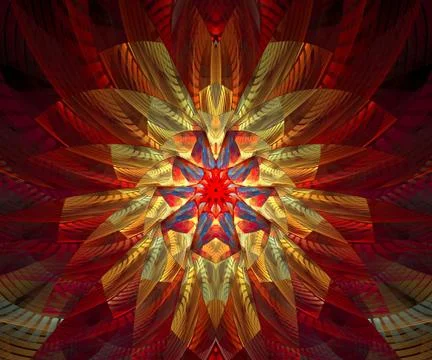 Computer generated colorful fractal artwork Stock Illustration