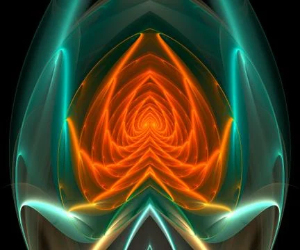 Computer generated colorful fractal artwork Stock Illustration