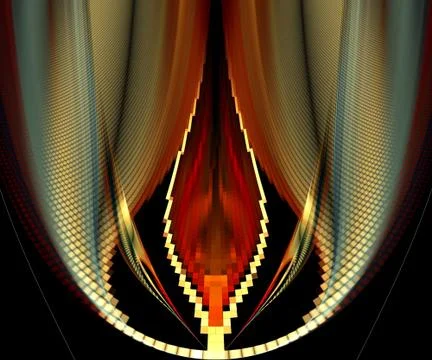 Computer generated colorful fractal artwork Stock Illustration