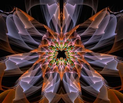 Computer generated colorful fractal artwork Stock Illustration