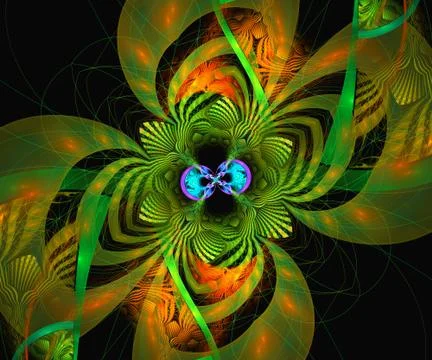 Computer generated colorful fractal artwork Stock Illustration