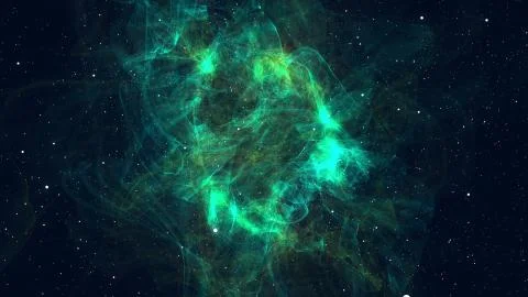 Computer generated colorful space background: spiraling nebula, stars and 스톡 일러스트