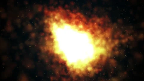 Computer generated dark background with bright fire and sparkles. 3d render Stock Footage 146233836