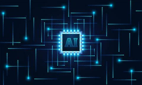 Computer generated digital connection structure with an artificial intellig.. 스톡 일러스트
