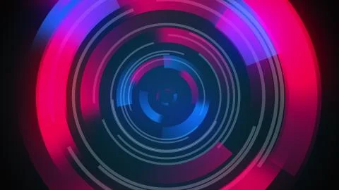 Computer generated digital futuristic HUD for tech interfaces. 3d rendering of 库存插图