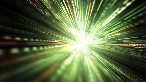 Computer generated digital green light streaks. 3d rendering motion background Stock Footage 118520963