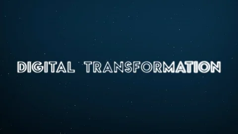 Computer generated, Digital Transformation technology animation Stock Footage 105627470