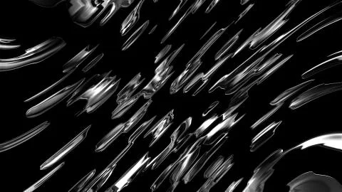 Computer generated the effect of flying water sprays. 3d rendering virtual Illustrazione stock