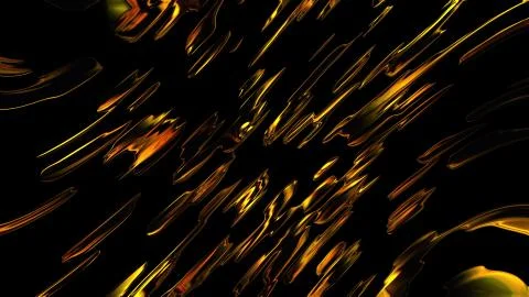 Computer generated the effect of flying water sprays. 3d rendering virtual Illustrazione stock