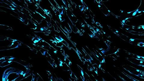 Computer generated the effect of flying water sprays. 3d rendering virtual Illustrazione stock