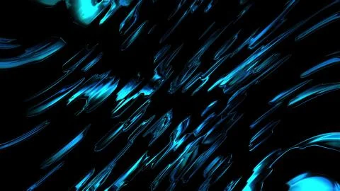 Computer generated the effect of flying water sprays. 3d rendering virtual Illustrazione stock