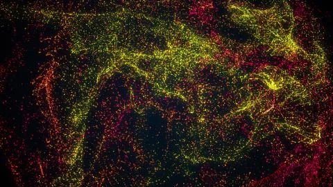 Computer generated fantastic background. Transition from a light mesh to 스톡 일러스트