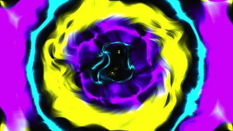Computer generated fire circle with smooth color transitions. 3D rendering of Illustrazione stock