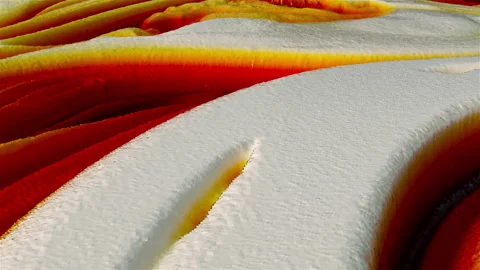 Computer generated flow and fusion of paint. 3d rendering of frothy background Stock Footage 149898247