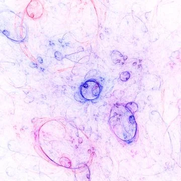 Computer generated fractal abstract background. Purple and pink color over wh Stock Illustration