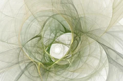 Computer-generated fractal abstraction of glowing tunnel Illustrazione stock