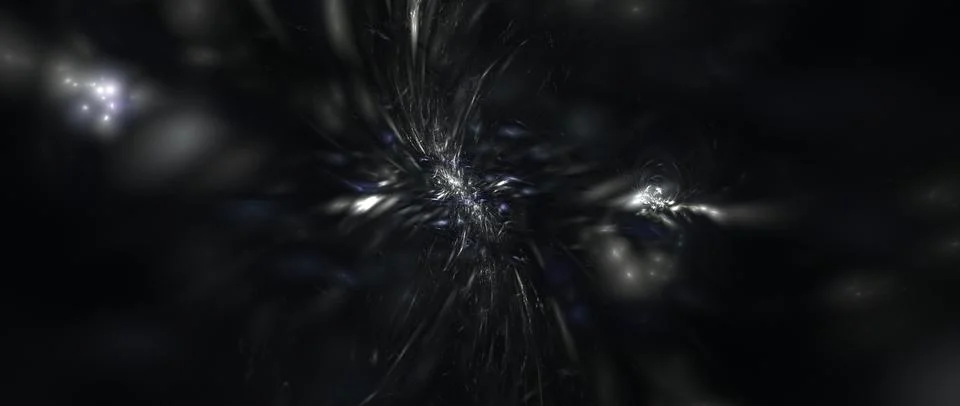 Computer generated fractal background. Abstract thorns over dark background Stock Illustration