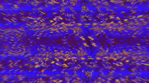 Computer generated futuristic animation, rainbow data collapse vfx. Video stock 121405674