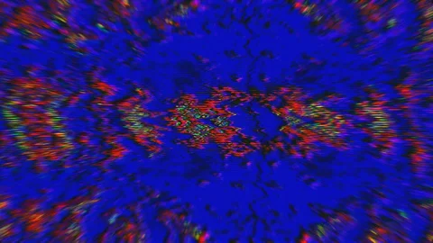 Computer generated futuristic clip, rainbow bad tv video fx. Stock Footage 121419488